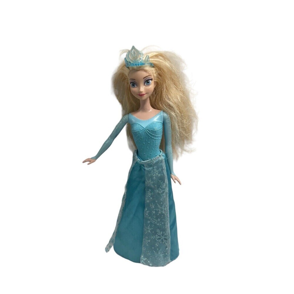 Disney Frozen Sparkle Princess Elsa Barbie Doll Mattel CFB73 2014 12”